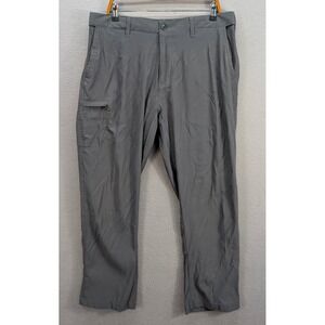 UB Tech Men's Classic Fit Cargo Pants 36x30 Gray Hiking Outdoor Nylon Stretch